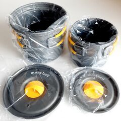 【未使用新品】モンベル mont-bell アルパインクッカーソロセット 0.4L＆0.75L ガスカートリッジや小型ストーブが収納できる深型クッカー ALPINE COOKER SOLO SETの画像