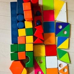 【大容量セット】　磁石ブロック　知育玩具　プラレール　絵あわせカードの画像