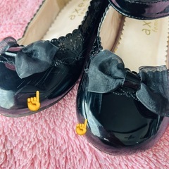 18センチ　ａｘｅｓ黒パンプスの画像