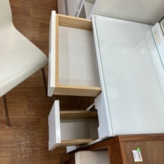 1面ドレッサー　ホワイト　椅子付き【取りに来れる方限定】の画像