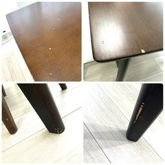  [希望日程引き取りでお値引きあり]ダイニングテーブル　セット　テーブル　回転式チェア　長椅子　ベンチ 皮　卓　椅子の画像