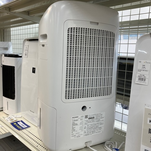 安心の6ヶ月保証付。【SHARP 除湿機　CV-PH140-W 2023年製　衣類乾燥機能　プラズマクラスター】取りに来れる方限定