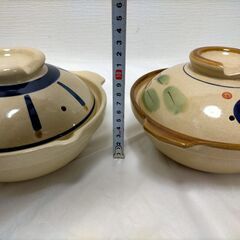 １人用 土鍋 4個セット 陶器製 蓋付き 約19cm　250916-3Aの画像