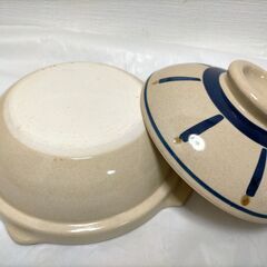 １人用 土鍋 4個セット 陶器製 蓋付き 約19cm　250916-3Aの画像