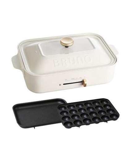 BRUNO コンパクトホットプレート セラミックコート鍋セット ホワイト