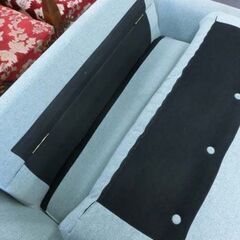 2人掛けソファ ミントグリーン系 ニトリ ローソファにもなるコンパクトソファ Nパック4 札幌 西野店の画像