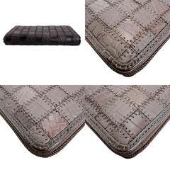 クロコダイル S-541 長財布 ニコチン  CROCODILE パッチワーク マットの画像