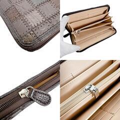 クロコダイル S-541 長財布 ニコチン  CROCODILE パッチワーク マットの画像