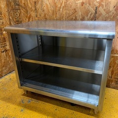a(7492) ステンレス キャビネット作業台 扉無し W950D600H800 飲食店 厨房用品 業務用 作業台 直接お引き取り歓迎 大阪の画像
