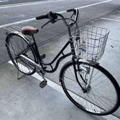 【大人用】整備済 サイモト 27型ハシゴ 中古自転車 黒茶色 <自転車のオオムラ 静岡店>の画像