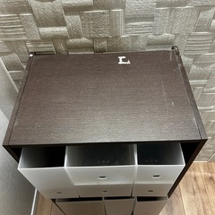 カラーボックス 無印  ファイルボックス付きの画像