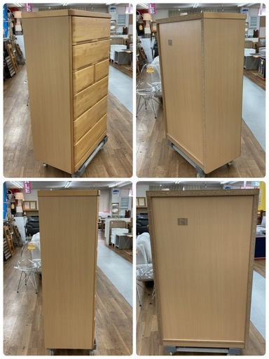 S255 ⭐ NITORI ニトリ ハイチェスト ベリル80 ６段チェスト 幅80cm USED