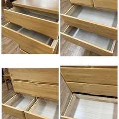 S255 ⭐ NITORI ニトリ ハイチェスト ベリル80 ６段チェスト 幅80cm USEDの画像