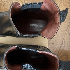 COMME CA ISM　黒 レザー サイドゴアブーツの画像