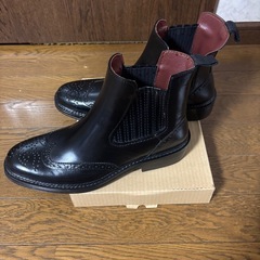 COMME CA ISM　黒 レザー サイドゴアブーツの画像