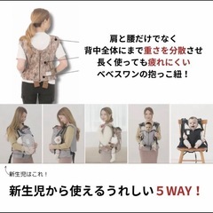 （ほぼ未使用）べべスワン　抱っこ紐　黒の画像