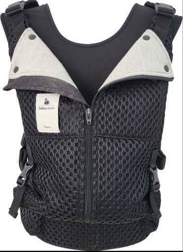 ほぼ未使用）べべスワン抱っこ紐黒 (なっちゃん) 南郷18丁目のベビー