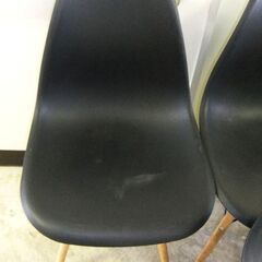 ダイニングチェア 15脚セット 北欧風 木脚 ブラック 樹脂製 店舗 カフェ 業務用 **91603の画像