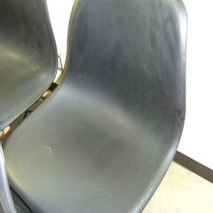 ダイニングチェア 15脚セット 北欧風 木脚 ブラック 樹脂製 店舗 カフェ 業務用 **91603の画像