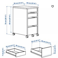 IKEA ミッケ 引き出しユニットセットの画像