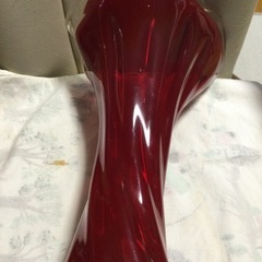 ◆琉球ガラス花瓶◆壺　赤 代理出品の画像