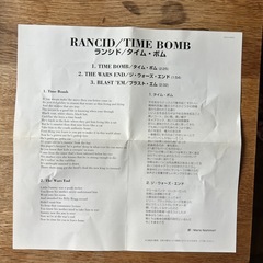 RANCID（ランシド）CDアルバム『TIME BOME（タイムボム）』の画像