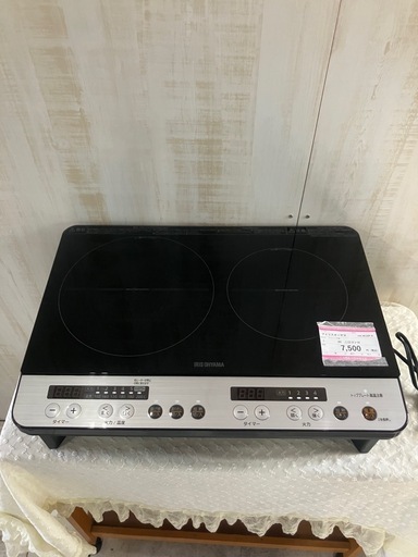 J438⭐️アイリスオーヤマ　2021年製　IH 二口　コンロ