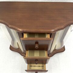 【B230】木製/オルゴール付き/ジュエリーBOX/アンティーク/レトロ/小物入れ/アクセサリーケース/中古の画像