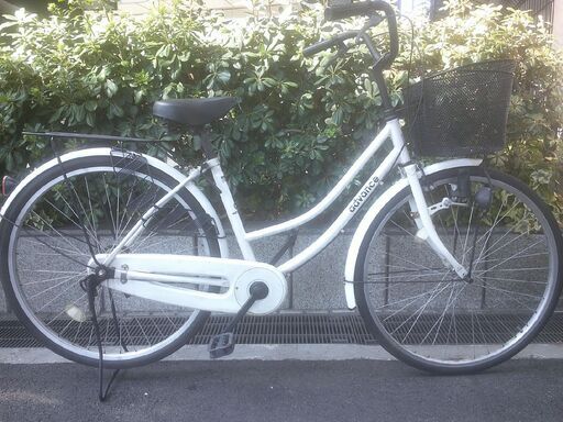整備済み中古自転車　26インチ　税別￥9.980-　LEDオートライト　L型軽快車　ホワイト914　ママちゃり 整備済み中古自転車 26インチ 税別￥9.980- LEDオートライト L型軽快車