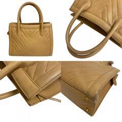 シャネル CHANEL ハンドバッグ Vステッチ 2way ベージュの画像