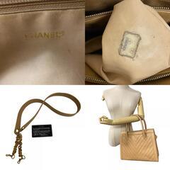 シャネル CHANEL ハンドバッグ Vステッチ 2way ベージュの画像