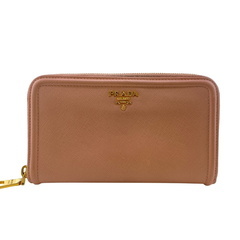 プラダ PRADA 長財布 ラウンドファスナー ロゴ サフィアーノ ピンクの画像