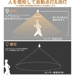 E17人感センサー電球の画像