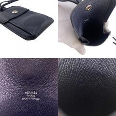エルメス HERMES カードケース シティ ネックホルダースタイル ネックホルダースタイル 定期入れ ネイビーの画像