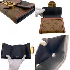 ルイヴィトン LOUIS VUITTON 三つ折り財布 モノグラムリバース ポルトフォイユドーフィーヌコンパクト コンパクトウォレット M68725 ブラウンの画像