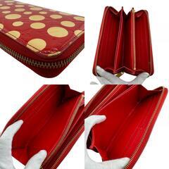 ルイヴィトン LOUIS VUITTON 長財布 ドットインフィニティ ジッピーウォレット 草間彌生コラボ ラウンドファスナー M91572 レッドの画像