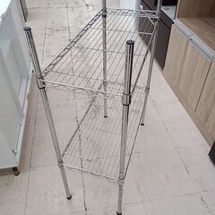 リユースのサカイ栃木店★ジモティ割あり★  ラック シルバー W67×D30×H90.7 クリーニング済み TC10723の画像