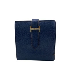 エルメス HERMES 三つ折り財布 ベアン レクトベルソ フラップ ブルーの画像