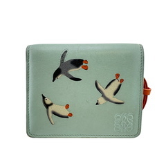 ロエベ LOEWE 二つ折り財布 アナグラム コンパクトウォレット ブルーの画像