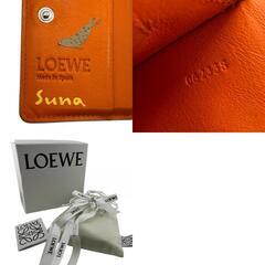 ロエベ LOEWE 二つ折り財布 アナグラム コンパクトウォレット ブルーの画像