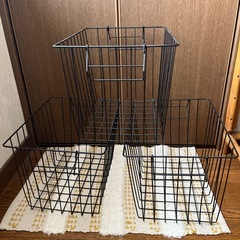 ワイヤーカゴ&収納カゴセットの画像