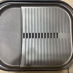 （無料・0円）タイガー 焼肉プレート 平面＋溝付き 2枚セット 中古 通電確認済みの画像