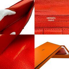 エルメス HERMES 長財布 ベアン スフレ 二つ折り レッドの画像