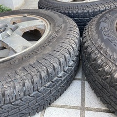 パジェロミニ　タイヤホィール4本セット　タイヤチェーン付の画像