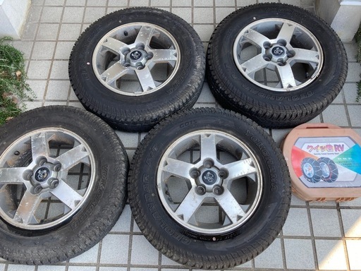 パジェロミニ　タイヤホィール4本セット　タイヤチェーン付