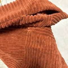 ソファ用コーデュロイジッパー付きスクエアクッションカバーの画像