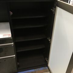 ★リユースのサカイ横浜南店★YM1157 NITORI レンジ台 ブラック/ホワイト W91×D51×H101 クリーニング済みの画像