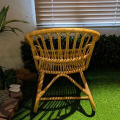 ラタン ローチェア　椅子の画像