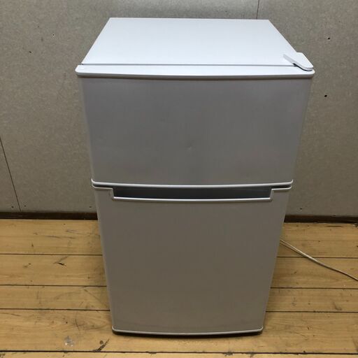 美品 Haier ハイアール 85L 2ドア冷凍冷蔵庫 BR-85A ホワイト 2021年製 右開き 上冷凍室 コンパクト　動作確認済み　【糸島市内 送料無料】250916-8