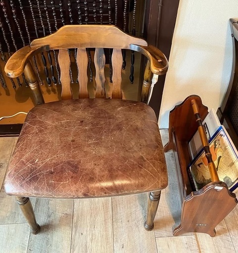 飛騨家具　ビンテージレザーチェア